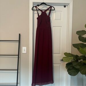 Maroon Lulus maxi dress small